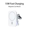 Chargeurs magnétiques sans fil 15W pour iPhone 13 12, support de téléphone à montage magnétique pour voiture, Station de charge rapide, support de ventilation