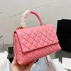 Klasik COCO Tote Çanta Tasarımcı Mini Çanta Üst Havyar Buzağı Derisi Kapitone Ekose Zincir Kolu Tek Kapaklı Selzburg Lüks Crossbody Açık Sacoche Cüzdan