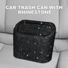 Bil arrangör bling skräp kan backseat rhinestone interiör förvaring väska hänger på konsoler eller backseats för universellt fordon t