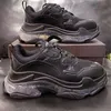 17FW Paires Clear Sole Triple S Sneakers Hommes Femmes Casual Chaussures Mode Crystal Bottom Sneaker Designer Trainers Old Dad Shoe Blanc Noir Vert Rose Jaune Arc-en-ciel c35