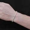 Charm Armbänder Trendy 925 Sterling Silber 5mm D Farbe VVS Moissanit Tennis Armband Für Frauen Männer Überzogene Weiß Gold Kette armreifCharm Char