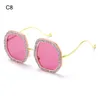 Solglasögon överdimensionerade för kvinnor Luxury Shiny Diamond Sun Glasses Crystal Men39s Shades UV400 Eyewear Hipster Nödvändig Sunglasses6460252