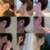 Clip-on & Screw Back Silver Plated Metal Butterfly Ear Clips Without Piercing For Women Sparkling Zircon Ear Cuff Clip Earrings Wedding Jewelry