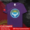 Kirgisistan kirgisischen Baumwolle T-Shirt Custom Jersey Fans DIY Name Nummer T-Shirt Mode Hip Hop lose lässige T-Shirt KG KGZ Flagge 220616gx