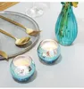 Merkür Cam Mum Tutucular Votive Tealight Şamdan Düğün Centerpieces Partiler Ev Dekorasyon Hediyesi