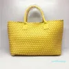 Designer -Totes Fashion Luxury Premium Faux Leather Woven Handbag Large Capacity Candy Color Ladies Shoulder Bag 2022