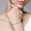 Charm armband trendig lady silver 925 för kvinnor parti tillbehör mode kubik zirkonia klöver flicka födelsedagsmycken Kent22