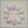 Stone Natural Oval Cabochon Loose Beads Opal Rose Quartz Turquoise Stones Face For Reiki Healing Crystal Necklace D Dhseller2010 Dhnjv