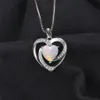 Sierrieme hart gecreëerd opal hanger ketting 925 sterling zilveren edelstenen choker statement ketting vrouwen geen ketting lj201009277i