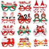 2023 Nieuwe kinderen Kerstglazen Decoratie Christma Decoraties Foto Props Snowman Elk Party -bril