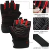 Men Gym Gloves Weightlifting Bodybuilding Training Fitness Fingerless Half Finger Cycling Non Slip Wrist Support 220624