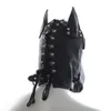 Head Hood Full Cover Faux Leather Bondage BDSM Restraints Slave Dog sexy Game Toy