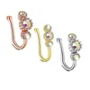 Crystal Butterfly Fake Non Piercing Clip on Nose Ring Indian Style Heart Nose Cuff