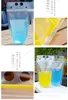 Water Bottles Plastic Drink Pouches Bags with Straws 500ml Reclosable Zipper Non-Toxic Disposable Drinking Container Party Tableware DH98