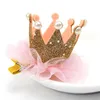 Épingle à cheveux pour enfants Coiffe Fille Princesse Maille Tête Fleur Stéréo Couronne Perles Pince À Cheveux Barrette Cadeaux D'anniversaire Accessoire De Cheveux