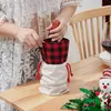 Sublimação Drawstring de Natal sacos de vinho de Natal decoraças de algodão linho vinhos amantes presentes decoração do dia de Natal