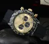 2022 Högkvalitativa män Luxury Watch Six Stitches All Dials Work Automatic Quartz Watches European Top Brand Chronograph Clock Fashi265y