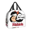 Personalizzato Cartoon Manga Mafalda Bag Thermal Cooler Isolato Lunch Box per donne Bambini School Work Office Food Picnic Bags 220711