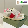 Mode Chaussures de course sales Classique Vintage Screener Cuir Web designer Sneaker Luxurys beige ébène vert obsidienne gris fraise imprimé hommes femmes baskets