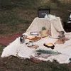 Decken Stricksofa werfen Decke dekorative karierte Picknick Matte Strickte Handtuchabdeckung Nordische Reise Bettwäsche Wandteppiche Manta
