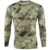 Été à séchage rapide Camouflage T-shirts Vêtements militaires à manches longues respirantes Chasse en plein air Randonnée Camping Camping Shirts 220325