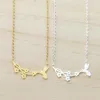 Gold Color Hummingbird Necklace For Women Jewelry Stainless Steel Chain Choker Bird Pendant Bridesmaid Collares Necklaces240G2311