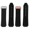 Watchband for HUBLOT BIG BANG Silicone 25x19mm Waterproof Men's Watch Strap Chain Watch Accessories Rubber Bracelet wristband 220620