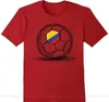 Colombia Colombiaanse vlag ontwerp op Soccerite Ball Jersey T-shirt losse aangepaste elke maat 220609