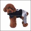 Other Pet Supplies Home Garden Dog Clothes Sports Wear Brand Animals Black Skl Jumpsuits For Yorkshire Puppies New Drop Delivery 2021 Eax1