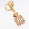 Crystal Rhinestone parfumfles sleutelhanger tas auto portemonnee sleutelhanger ring hanger sieraden sleutelring gift souvenir