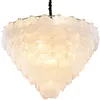 Подвесные лампы после современных роскошных стеклянных листьев светильники гостиная пластина золотые металлические блеск лампы подвески Lamparaspende