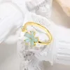 Eheringe Romantische Liebe für Frauen Original Krone Herz Wishbone Verlobung Gold Kristall Ring Luxusschmuck