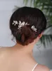 Headpieces Fashion Rose Gold Hair Comb Trendy Handmade Pins Banket Hoofdtooi Chic Set van Wedding Bridal Accessoires