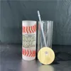 Lokalt lager 25oz sublimation frostad tumlare med bambu lock raka tumlers glas kaffe mugg a02