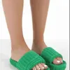 Luxury Brand Peep Toe épaisses Sole Femmes Slippers Green Charduroy Outwear Dames Slides Summer Automne Runway Flip Flops Women X23695332