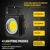 Super Bright Mini Flashlight Camping light COB Keychain Work Light Rechargeable Floodlight with Strong Magnet IP64 Waterproof