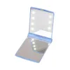 Miroirs compacts 1pc 8-LED Light Makeup Mirror Portable Cosmetic Mini Folding Pocket LED MirrorCompact