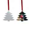 Sublimazione Ornamento di Natale vuoto Ciondolo per albero di Natale su due lati Forma multipla Piastra in alluminio Etichetta appesa in metallo Decorazione per le vacanze Artigianato 0618