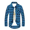 Men Plaid Shirt Camisas Social Autumn Men's Fashion Long-sleeved Male Button Down Casual Check 220322