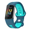 Çift Renk Örgü Nefes Kordonlu Brakik Bilek Kayışı Su Geçirmez Bileklik Spor Kadın Erkek Yumuşak Silikon Sapanlar Fitbit Şarj 5 Ücreti5 Smart Watch Band