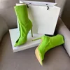 Topp kvinnors designer skor stövlar mode sexig transparent peep tå fisk mun hög klackar lyx catwalk fest bröllop sandaler martin skor storlek 34-42