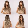 Hair Synthetic Wigs Cosplay Henry Margu Brown White Ash Gray Blonde Ombre Synthetic Wigs for Black Women Afro Long Wavy Wig with B3152667