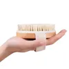 Spazzola per il corpo per spazzolatura bagnata o asciutta Setole naturali con nodi massaggianti Esfoliante delicato Migliora la circolazione C0802