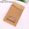 Enveloppe cadeau 10pcs Christmas Kraft Paper Sac Santa Claus Année Party Pakcaging Handle Child Favors Cookies Snack Decorationgift