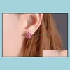 Orecchini con perno gioielli Sier orecchino di cristallo due funzioni per le donne ragazza festa moda all'ingrosso - consegna di goccia 2021 Vtsql