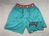 Topkwaliteit All Team Basketbalshorts JustDon Korte Retro Sportkleding Met Zak Rits Joggingbroek Broek Zwart Blauw Wit Rood Bl265O