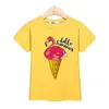 티셔츠 lolocee girl print 티셔츠 재미있는 플라밍고 티 어린이 캐주얼 옷 어린 소녀 짧은 슬리브 탑 3-14t 여름 tshirtt-shirts