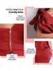 Missord Summer Bodycon Off Shoulder Midi feestjurken Bruiloft Sexy vrouwen witte ruches Backless Elegante avondjurk rood 220509