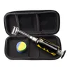 Headshop214 Hookah Glass Pipe Colored Cooling Oil Inside Core Smoking Pipes 510 Titanium Tip Quartz Banger Nail 45/90 Degree Dabber Tool Silicon Jar Portable Bag