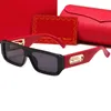 Mode carti luxe Cool lunettes de soleil Designer cadre rectangulaire Womens Shades Rouge Noir Symbole Lunettes Homme bord de mer UV400 Show Glamour Valentine Gift Discount